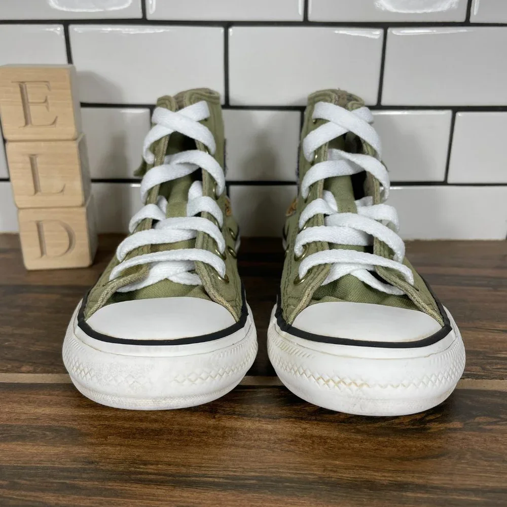 Converse Chuck Taylor All Star Pocket Junior Boy's Size 12 Shoes Green Sneakers